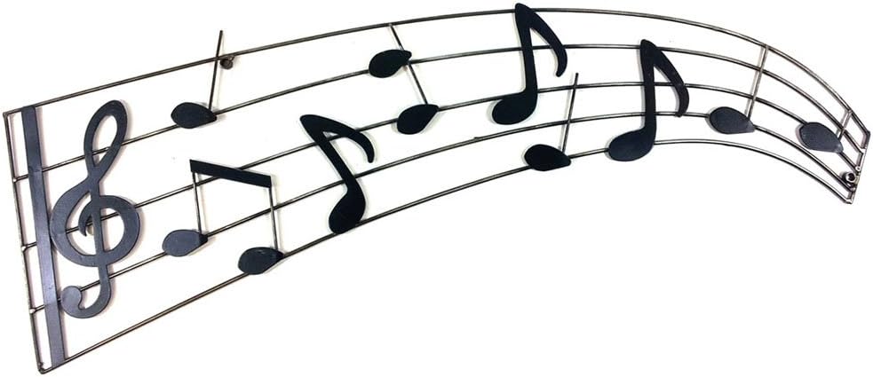 SK NEW Metal Wall Art Décor - Lightweight Scroll - Music Sweep Score