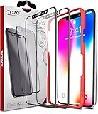 TOZO for iPhone X/XS/11 Pro Screen Protector 5.8 Glass 3D Full Frame Premium Tempered 9H Hardness Soft Edge Hybrid Super Easy Apply for iPhone 10 Work with Black