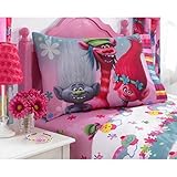 DreamWorks Trolls Microfiber Sheet Set with Pillow Cases - Full (1)