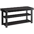 Convenience Concepts Oxford Utility Mudroom Bench, Black