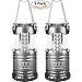 Camping Lantern - LED Lantern Camping Gear Equipment Camping Lantern Flashlights for Outdoor, Hiking, Emergencies, Hurricanes, Outages (Gray, 2 Pack)