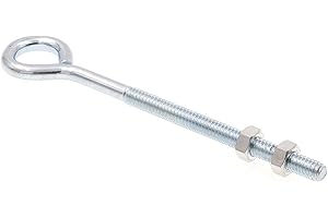 Prime-Line 9066459 Eye Bolts with Nuts, 1/4 in.-20 X 5 in., Zinc Plated Steel (10 Pack)