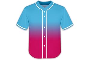 Slvriog Kids Baseball Jersey Button Down Toddler Jersey for Boy Girl Personalized Plain Sports T-Shirts 4-7Years