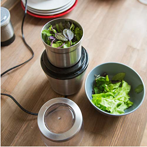 Multipurpose Grinder for Coffee Bean Electric Grinder with 2 Removable