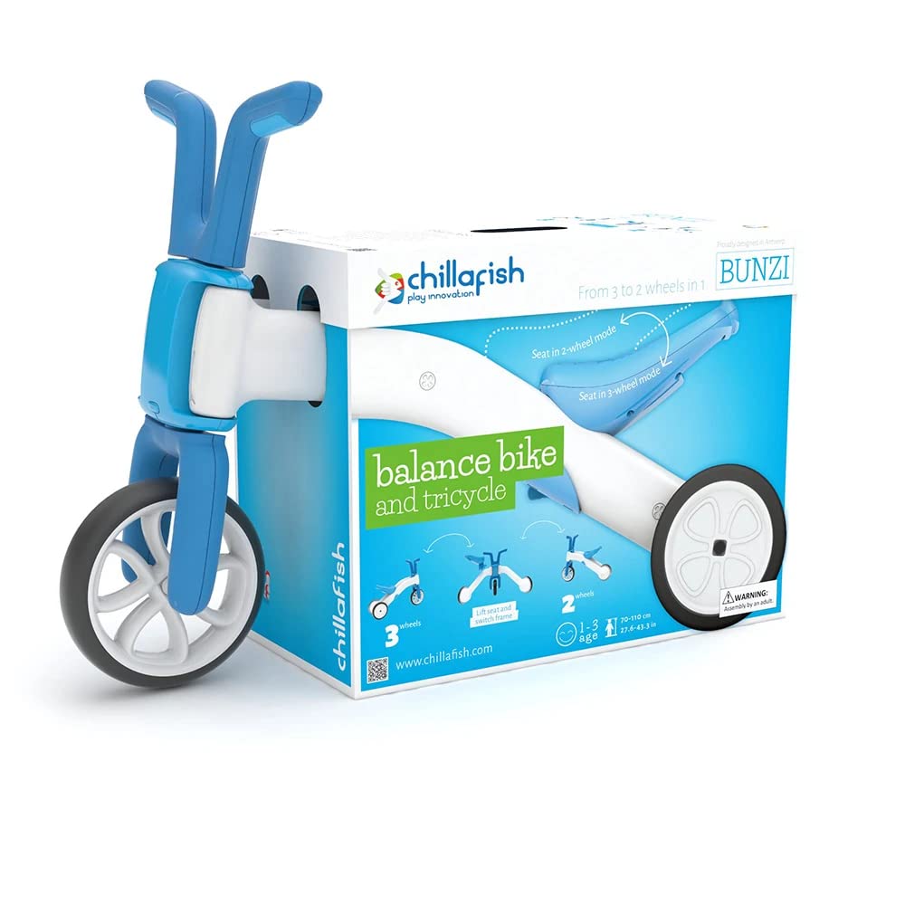 Chillafish Bunzi Gradual Balance Bike and Tricycle, 2-in-1 Ride on Toy for 1-3 Years Old, Silent Non-Marking Wheels, Pink