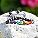 Orgonite Crystals 7 Chakra Yoga Healing Jewelry Lava Stone Bracelet with Essential Oil Diffuser - Aromatherapy