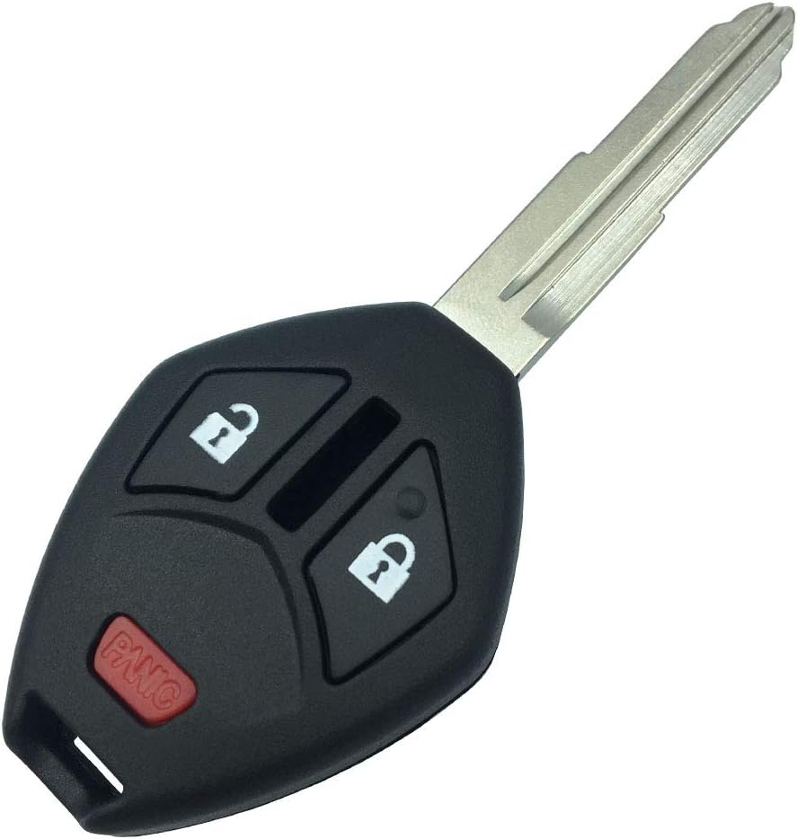 Replacement Car Key Fob Shell for Mitsubishi 3 Buttons Uncut Blade Keyless Entry Remote Key Case