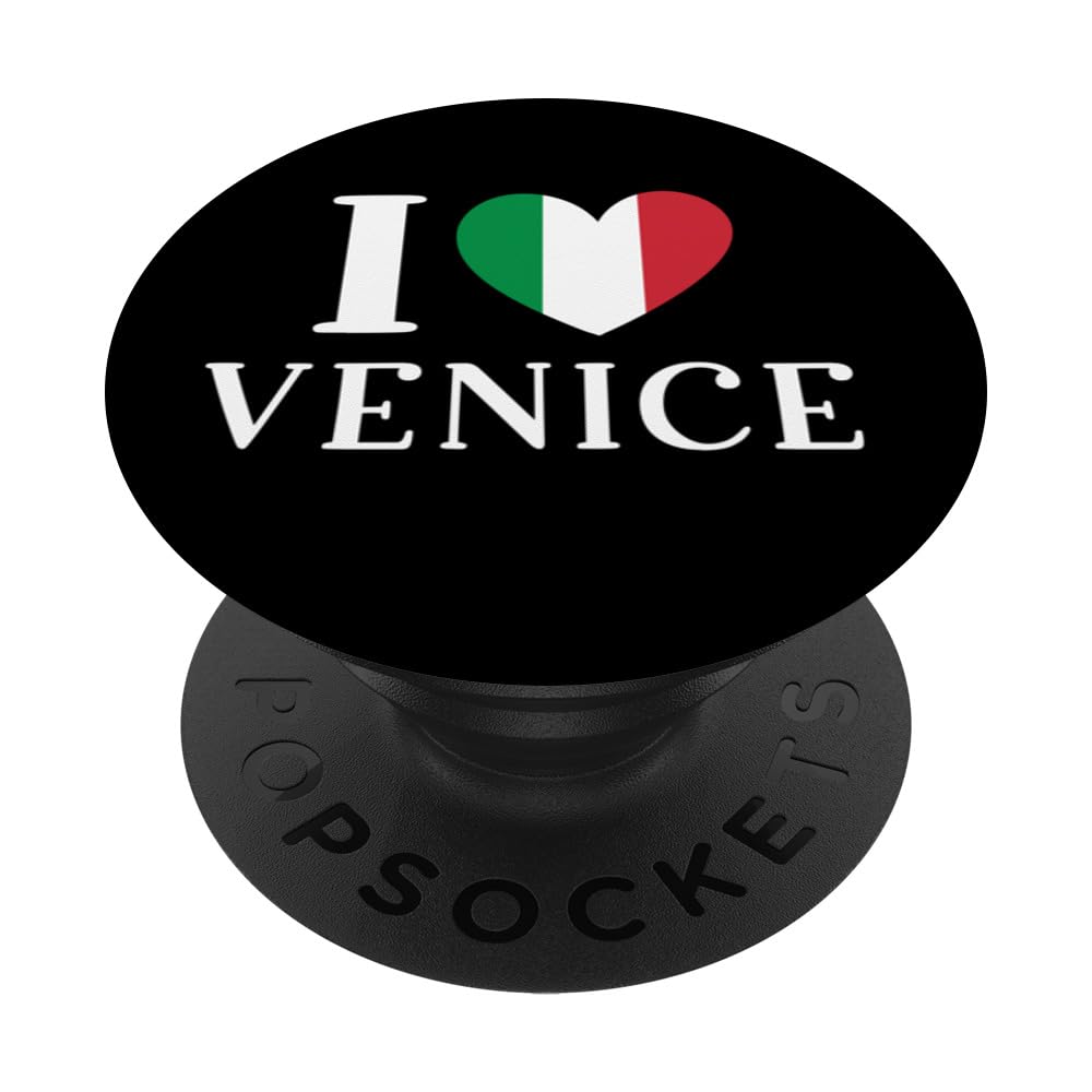I Love Heart Venice Italy Proud Italian Flag PopSockets Swappable PopGrip