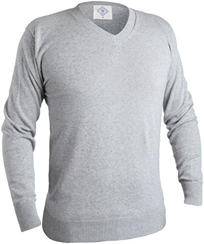GALLERY SEVENCotton Mens Sweater - Lightweight V Neck Men’s Pullover