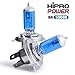Hipro Power H4 60/55 Watts Super White Xenon HID Headlight Bulb - Low & High Beam