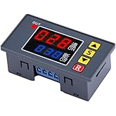 SazkJere Timer Delay Relay 20A 1500W Programmable Time Controller Switch Type Timer Passive Output (Switch Type AC110~220V)
