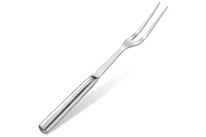 GUFFMAN Browne Two Pronged Fork Tine Elite - 11 Inch Kitchen Forks Carving Fork for Meat Stainless Steel Kitchen Utensils Meat Fork Carving - Silver Heavy Duty Serving Fork Carving Set Meat Forks for Kitchen