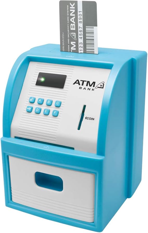 ライソン atmセキュリティバンク ブルー 貯金箱 atm ktat 001l