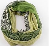 Dealzip IncÂ® Green and Yellow Women Lady Soft Voile Large Infinity Loop Scarf Shawl Neckerchief
