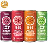 IZZE Sparkling Juice, 4 Flavor Variety Pack, 8.4 Fl Oz (Pack of 24)