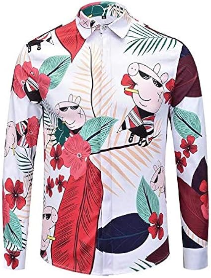 Amazon Co Jp メンズ 長袖シャツ アロハ カジュアル ハワイアン 注目された 男性用シャツ 花柄 おしゃれ 大きいサイズ 和柄 秋 夏 服 ファッション小物
