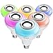 Texsens LED Light Bulb, Bluetooth Speaker Music Lightbulbs, 24 Keys Remote Control, 6W E27 RGB Changing Lamp Wireless Stereo Audio