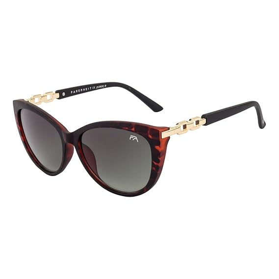 UV Protected Cat Eye Women's Sunglasses - (SOC-FA-2404-C4|55|Green Color Lens)