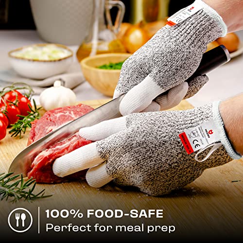 NoCry Cut Resistant Work Gloves for Women and Men, with Reinforced