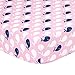 The Peanut Shell Nautical Whales and Anchors Pink 3 Piece Crib Bedding Set