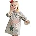 GBSELL Kids Toddler Baby Girls Christmas Outfits Clothes Santa Striped Princess Dress Fall Winter (White, 3T)