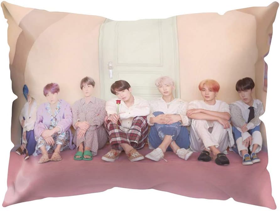 Tiyila KPOP BTS Pillow Case DONT WAKE ME UP Rectangle Cushion Cover Home Decor(H02)