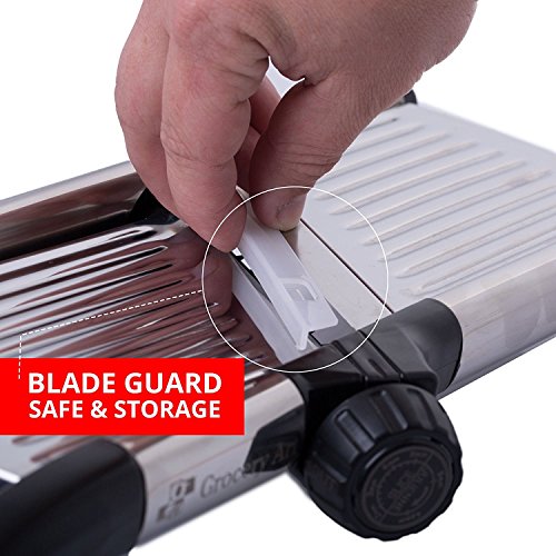 [Upgraded] Mandoline Slicer with FREE Cut-Resistant Gloves & Blade Guard – Adjustable French Fry Cutter and Vegetable Slicer, Food Slicer, Vegetable Julienne – Premium Stainless Steel Design - Thumbnail 3