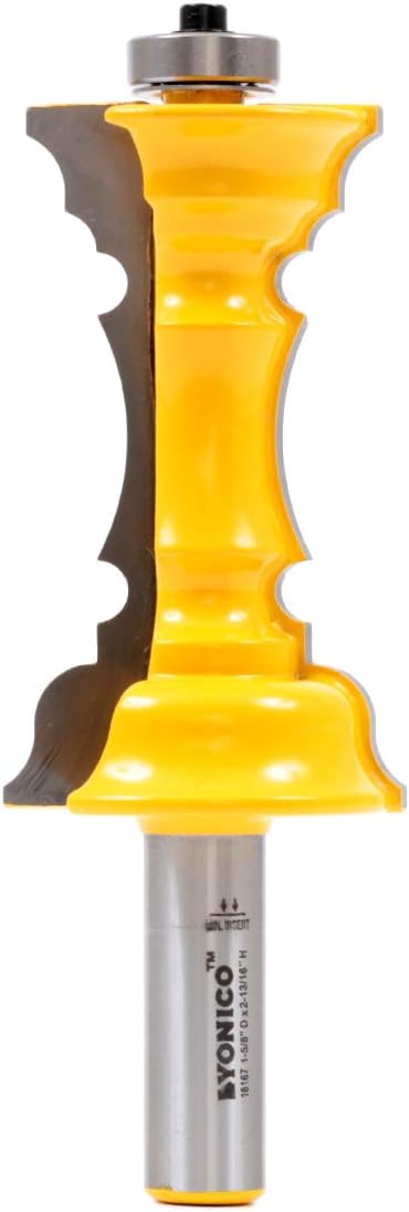 Yonico 16167 Elegant Chair Rail Molding Router Bit 1/2-Inch Shank, 1/2" x 2-13/16"