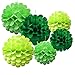 Green Tissue Paper Pom Poms Flower For Dinosaur Birthday Baby Showers Wedding Green Party Decorations Supplies