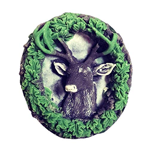 Deer Head Design Silicone Soap Mold Mousse Cake Molds Candle Wax Mould Decorating Resin Gypsum Crafts Silicone Mold for Soap Making - Thumbnail 5