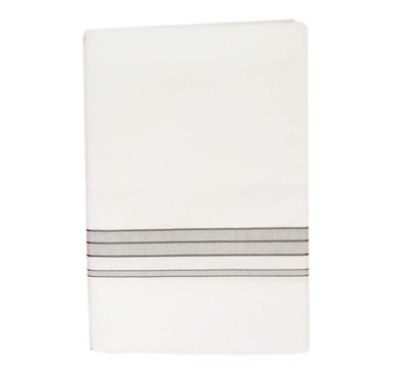 Men's Pure Cotton White Dhoti(124_STR White_2m)