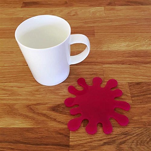 Super Cool Creations Coasters - Splash Shaped - Pink - 8 Set