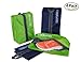 Shoe Bags for Travel Storage Gym Bag Waterproof Nylon With Zipper for Men & Women (2 Green & 2 Blue)
