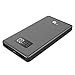 1byone 6,000 mAh Dual USB Ports Portable Charger, Compact External Battery Power Bank with LED Display & Diamond Pattern for Smartphones, Black