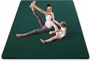 YOTTOY Large Yoga Mat (75 * 52 * 1/2inch),Extra Wide TPE Exercise Mat,Non-Slip Workout Mat for Pilates, Fitness, Barefoot, Home Gym Studio with Strap and Towel