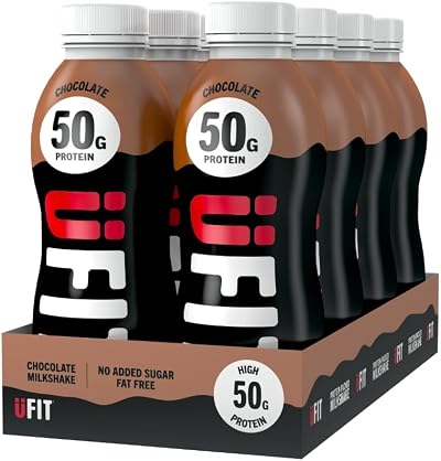 UFIT High 50g Protein Shake Chocolate Ready to Drink 8 x 500ml