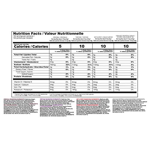 NESCO BJV25, Jerky Seasoning Original, HotNSpicy, Teriyaki, and