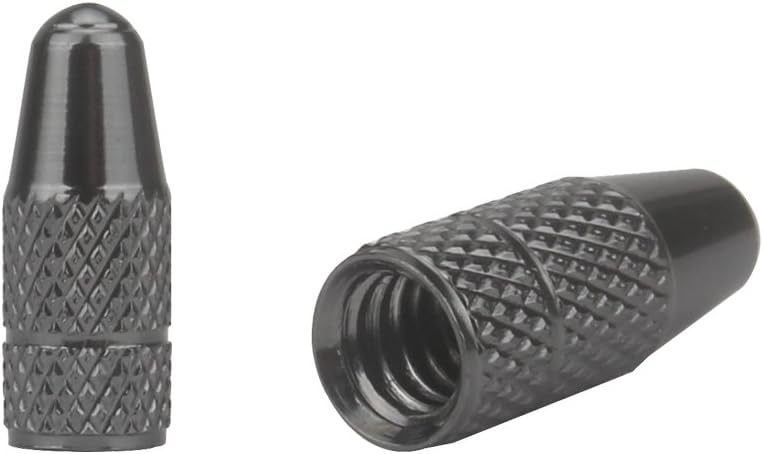 SENZEAL 6Pcs Bicycle Presta Valve Dust Caps Aluminum Alloy French Style Cycling Tyre Valve Stem Caps for MTB Bicycle Road Bike Wheels Titanium Black - Image 4