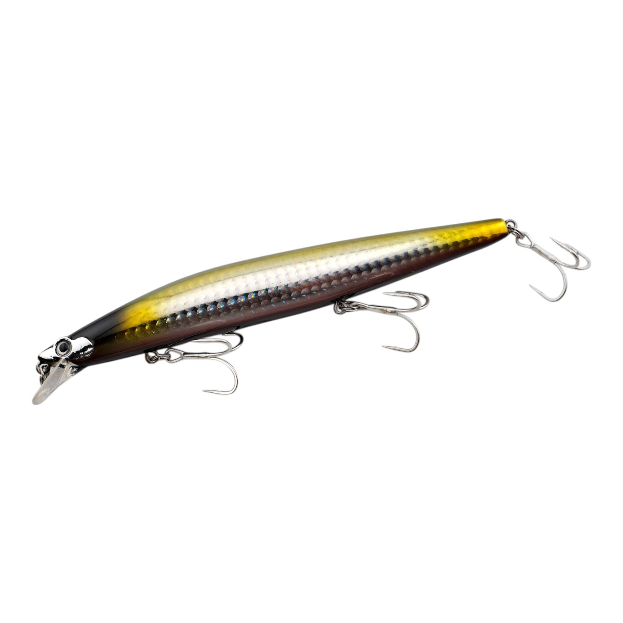 momolures Bass Lures Silent Minnow 140F 25g Silent Assassin Style sea fishing lure seabass (SILHOUETTE BLACK)