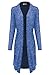 Hybrid & Company Womens Casual Open Front Drape Cardigan KSKW31127 COBALT BLUE Large