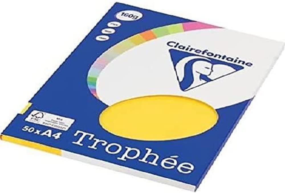 Clairefontaine 4167C PPP Paper DIN A4 160 g/m² 50 Sheets Canary Yellow