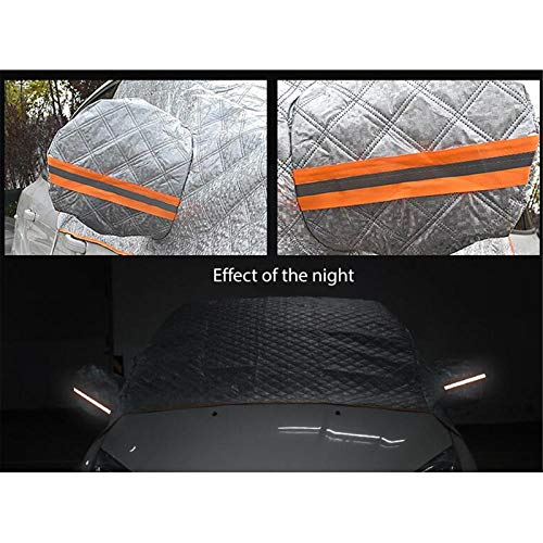 Vorstafdekking Voor De Voorruit, Magnetische Sneeuwafdekking Met Twee Spiegelkappen, Verdikte Sneeuwafdekking Voor De… - Afbeelding 7