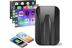 LEADTREE Wireless CarPlay Adapter is Compatible with Netflix TIKTok YouTube, Android Auto Wireless Adapter for Factory Wired CarPlay Cars, CarPlay Ai Box, TF Card, Mirroring,5GHz WiFi, for iPhone/Android