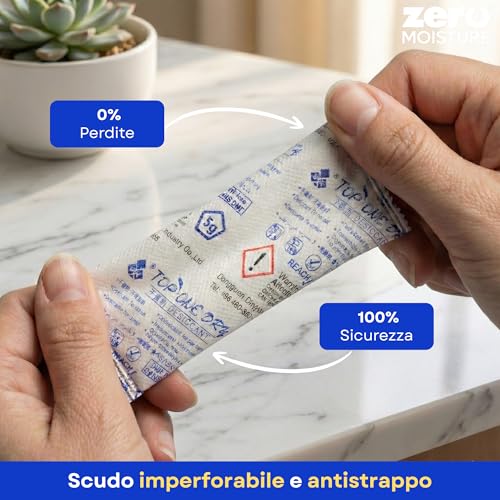 50 x 5 g | Wardrobe Moisture Absorber Bags 10 x More Silica Absorbent Gel Sachets – Silica Gel | Dehumidifier Wardrobe Anti-Mould | Moisture Bags | Anti-Mould for Wardrobe and Clothes