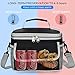 DEFWAY Insulated Lunch Bag for Men - Leakproof Lunch Cooler Bag for Adult Meal, Durable Waterproof Meal Prep Lunch Bag with Shoulder Strap (Black）