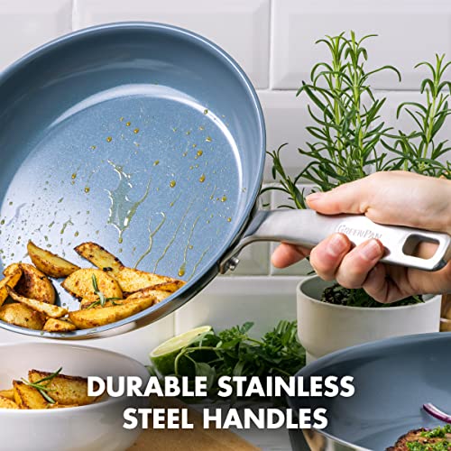 GreenPan Treviso Stainless Steel Healthy Ceramic Nonstick, 12" Frying