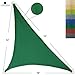 LyShade 12' x 12' x 17' Right Triangle Sun Shade Sail Canopy (Dark Green) - UV Block for Patio and Outdoor
