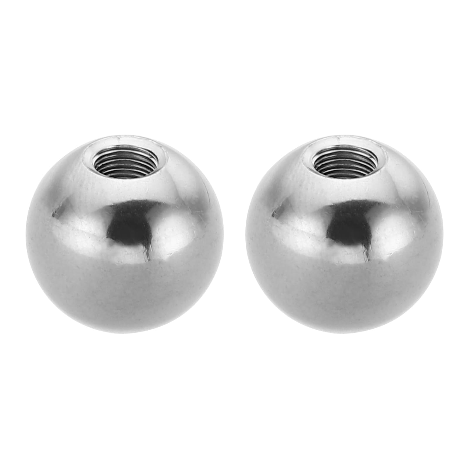 PATIKIL M5x15mm Ball Nuts Knob, 2 Pcs Female Thread 304 Stainless Steel Round Blind Hole Screw Cap Cover for Lighting Machinery DIY Decoration, Silver
