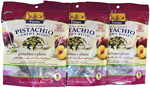 Setton Farms - All Natural Pistachio Chewy Bites - 4.2 Ounces (Pack of 3) (Pistachio + Plums)
