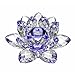 Amlong Crystal Hue Reflection Crystal Lotus Flower with Gift Box, Blue, 5 Inch
